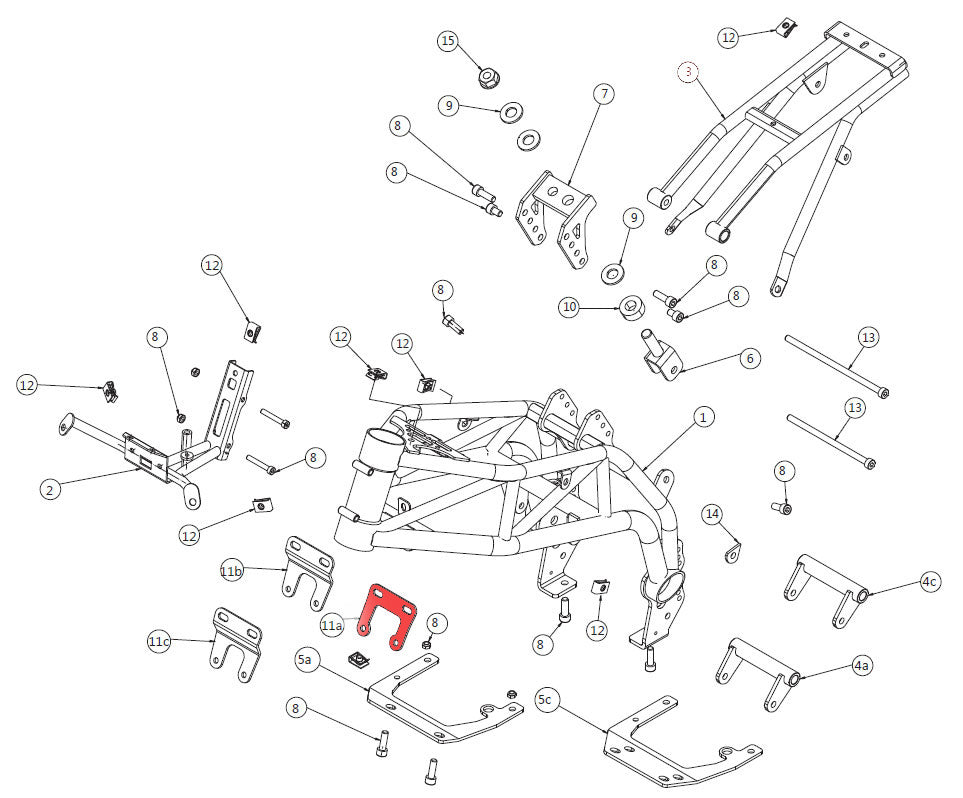 Engine front support mod. 110 A