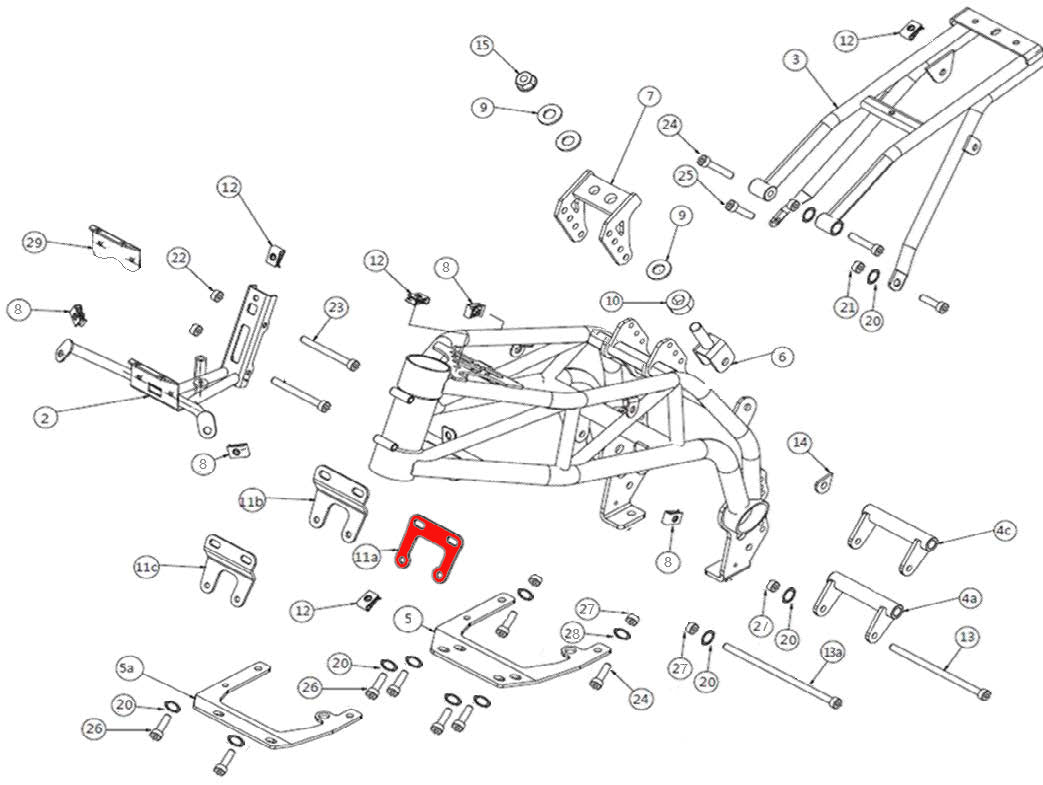 Engine front support mod. 160 4S