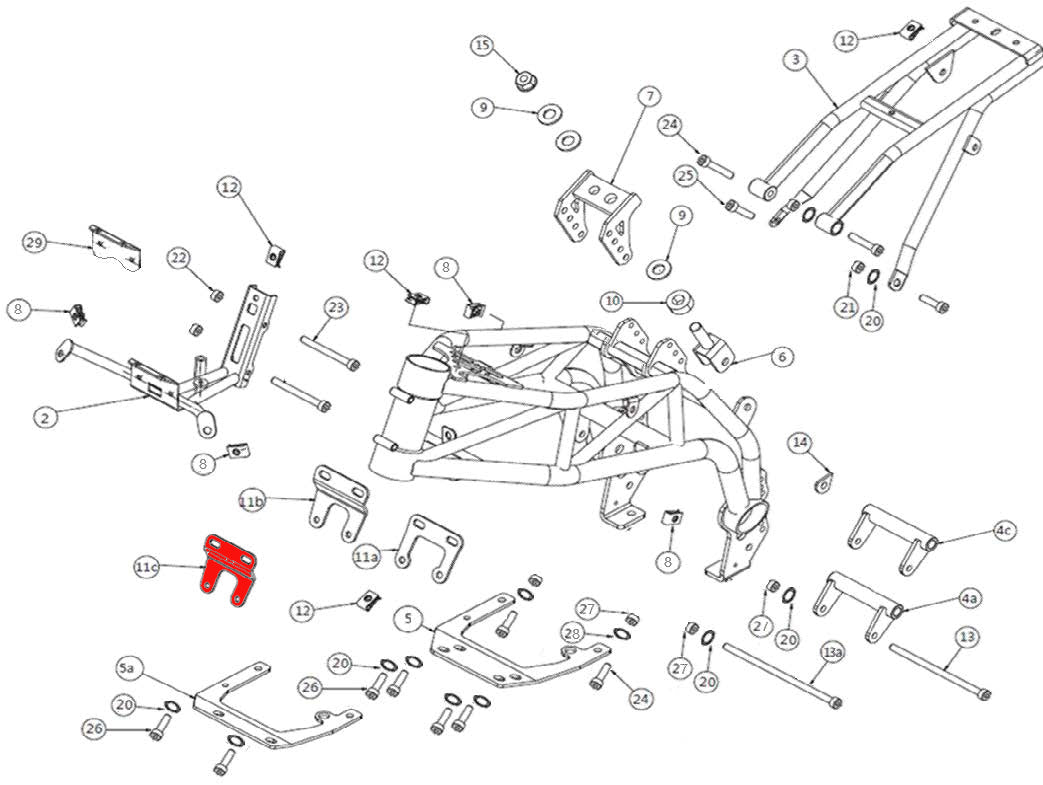 Engine front support mod. 110 4S