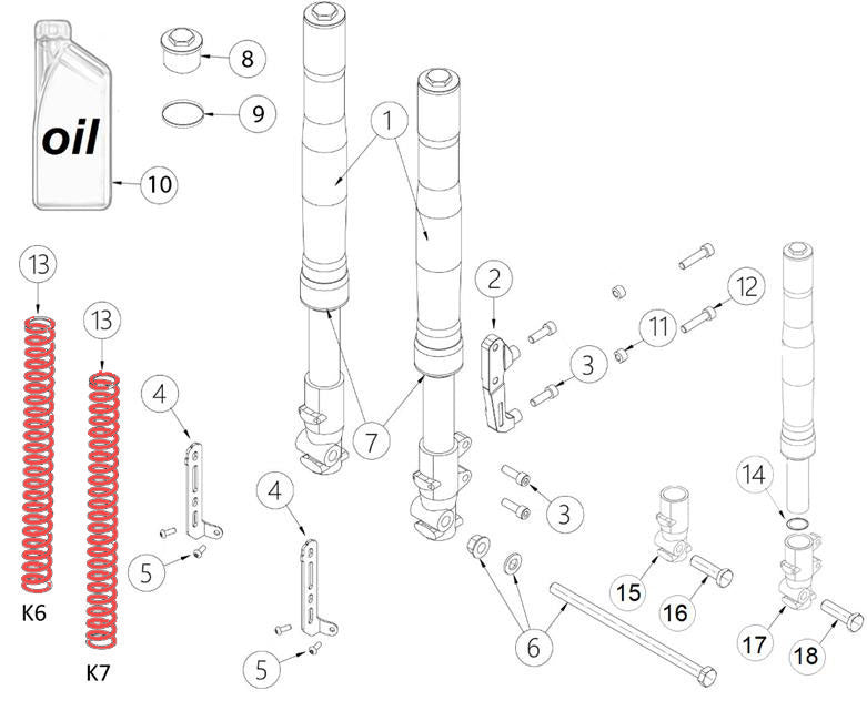 Ohvale fork spring K6