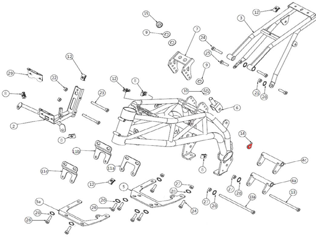 Rear engine washer 160 4S