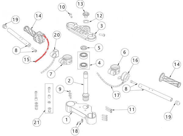 Throttle wire mod. 110 A
