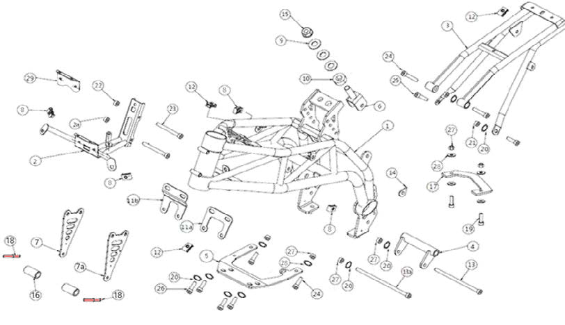 Stud, 190 engine fixing