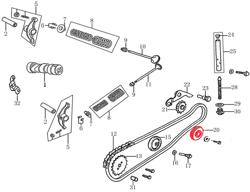 DRIVEN SPROCKET, OIL PUMP