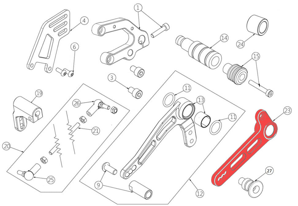 Gearshift lever reverse Quick type