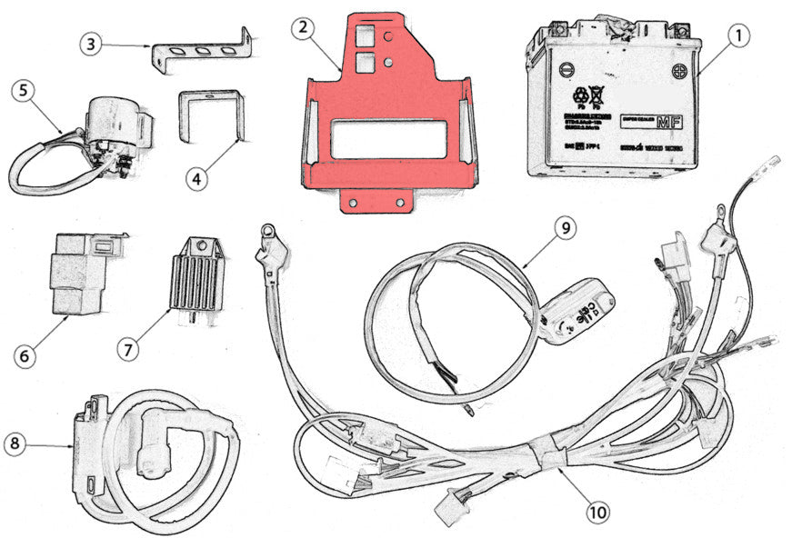 Battery support - EVO Frame