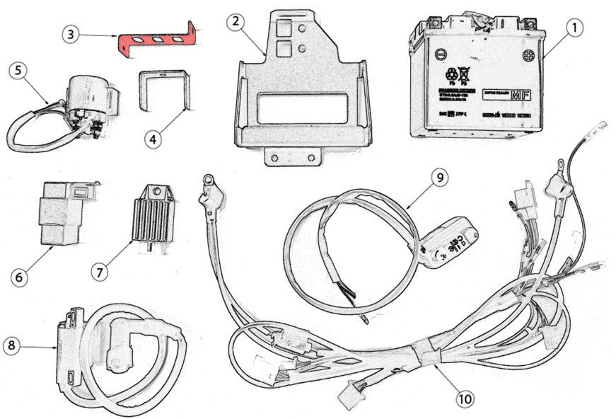 Battery fixing EVO Frame