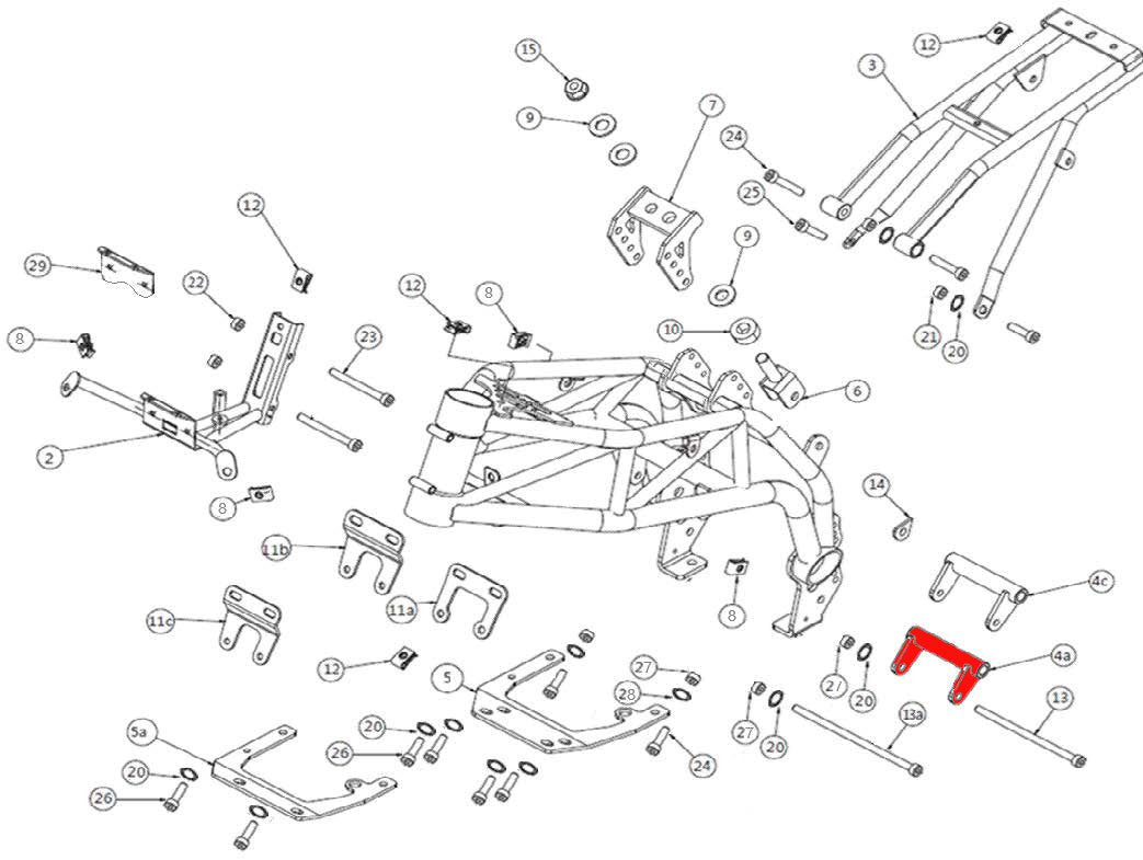 Engine rear support - 110A/160