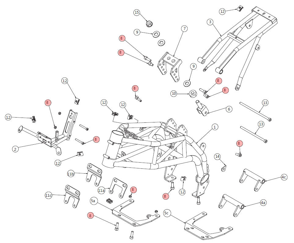 Kit frame screws