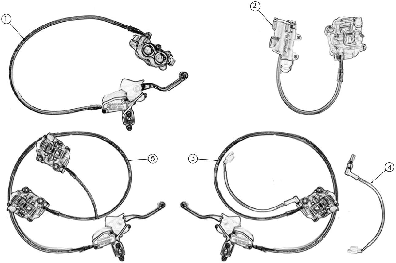 Complete front brake system