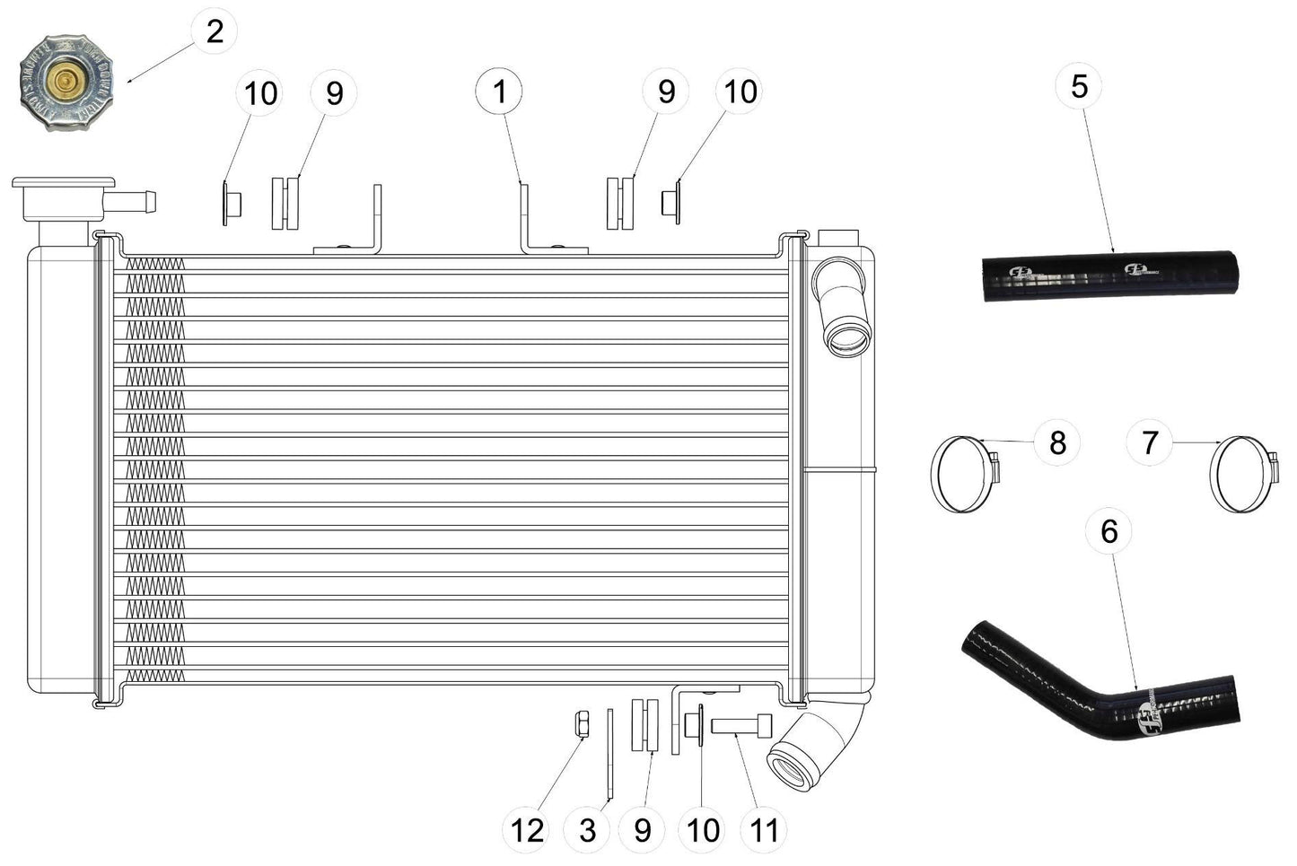 FIXING BAND HOSE, RADIATOR SIDE