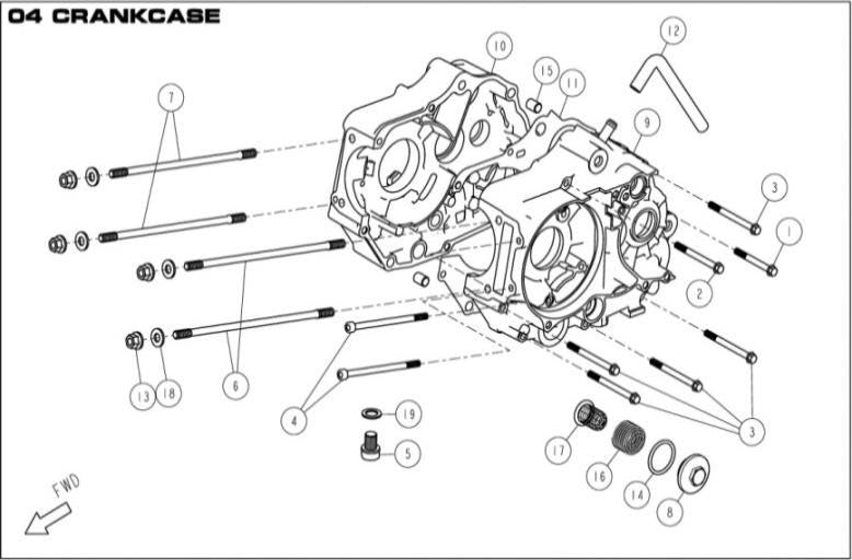 190 / 212 Crankcase
