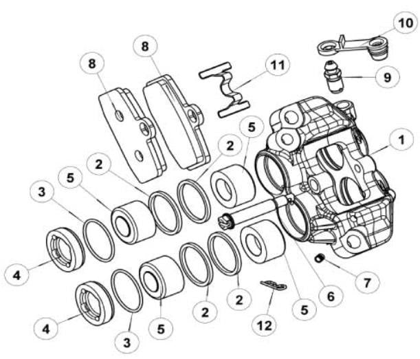 Kit front caliper O-ring