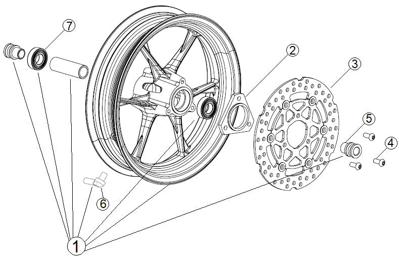 Front brake disc D. 220 - floating