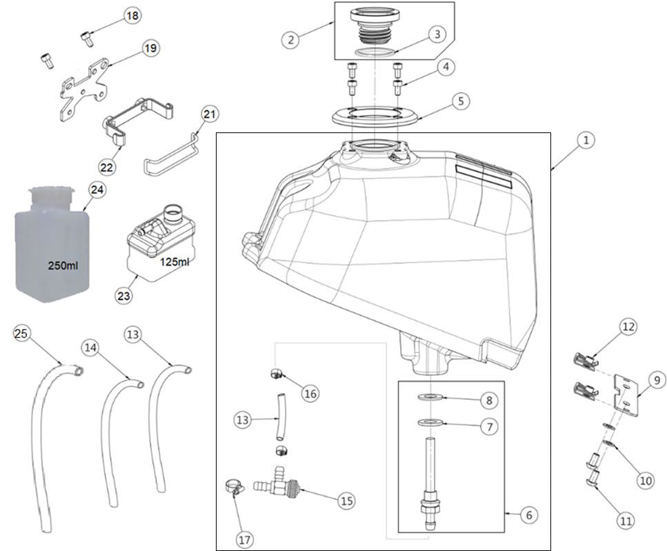 Plastic fuel tank