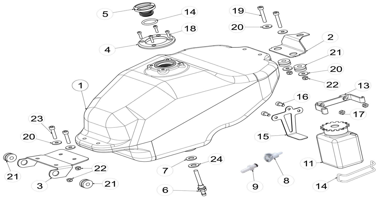 FRONT FUEL TANK SUPPORT