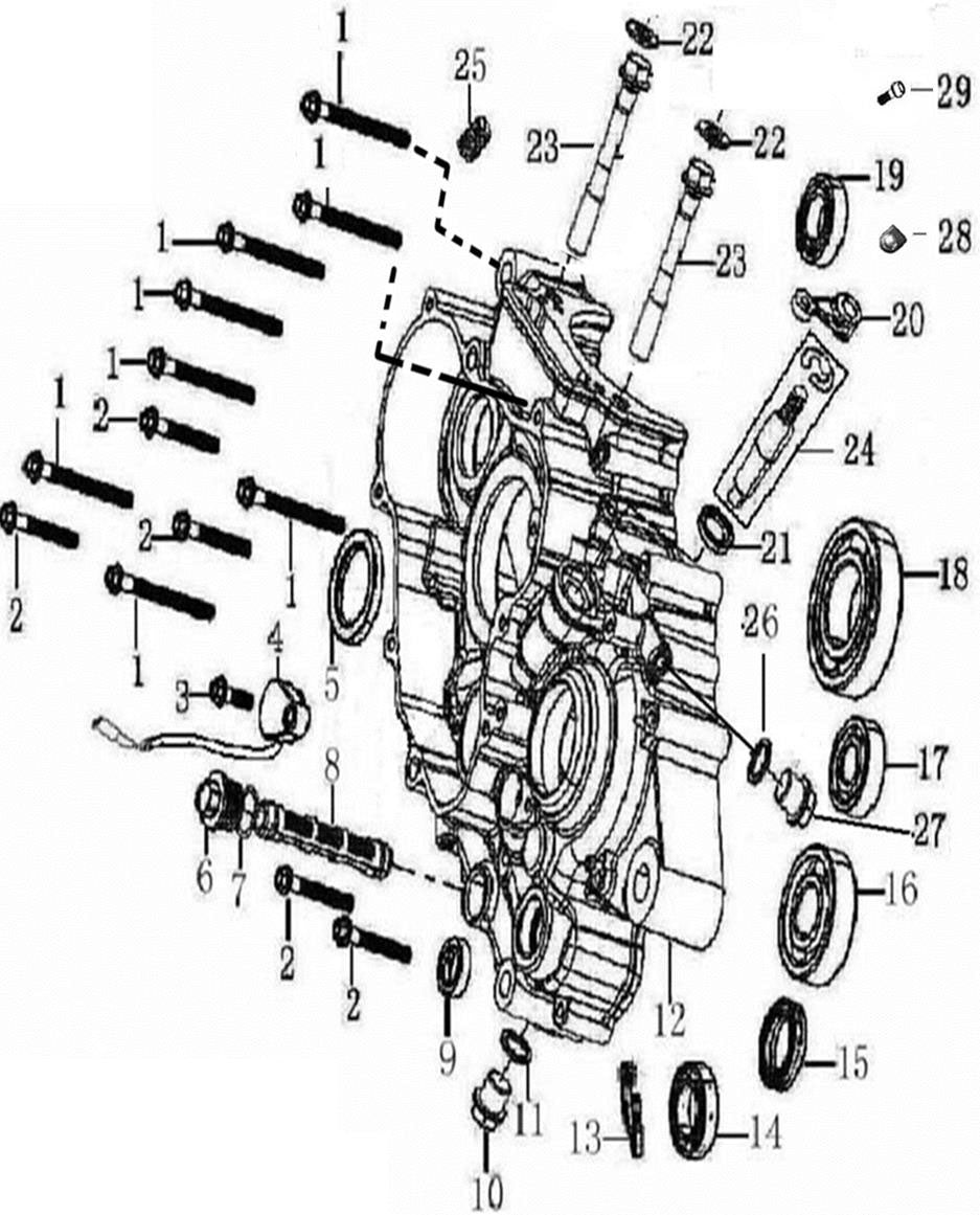 Assm.Left Crankcase