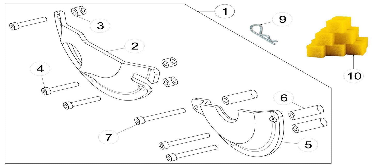 SPACER, LH ENGINE PROTECTION