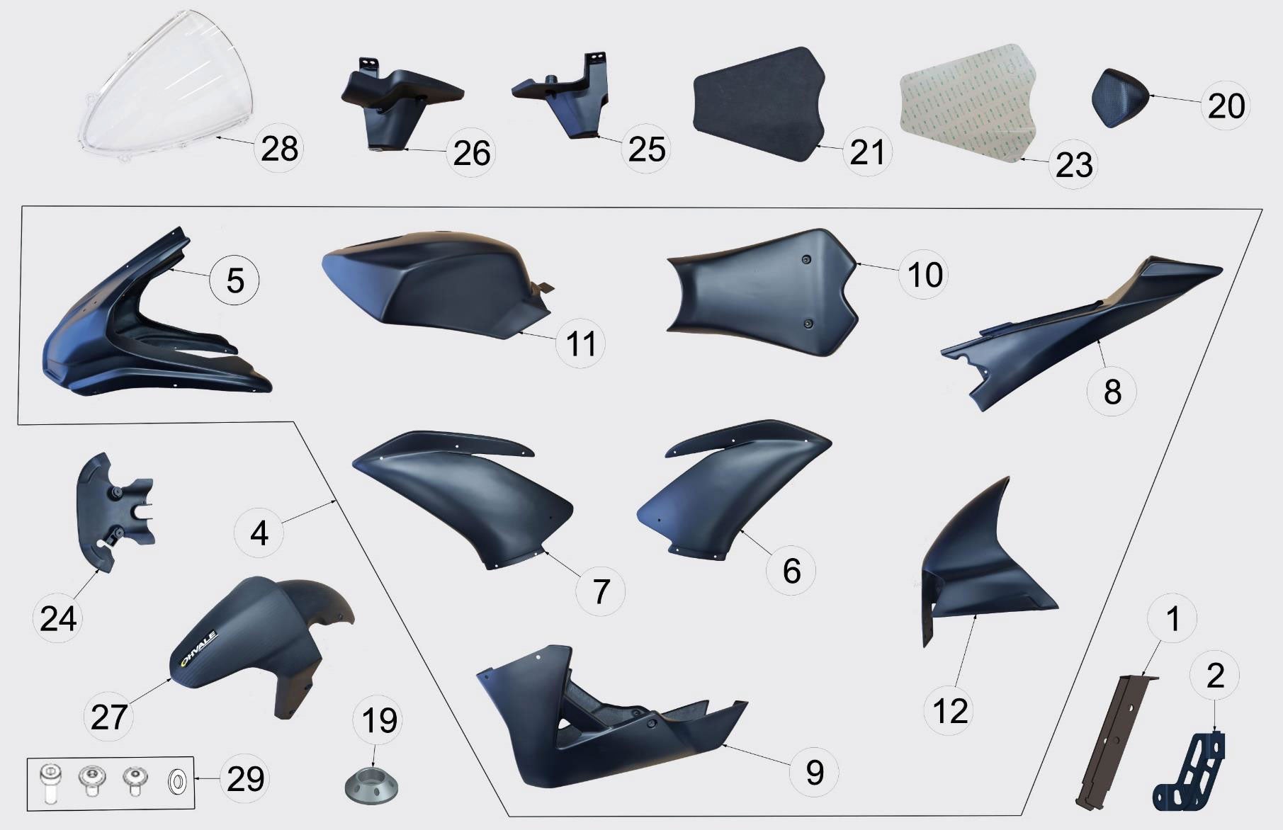 AIR DEFLECTOR, LOWER PLATE Ohvale USA