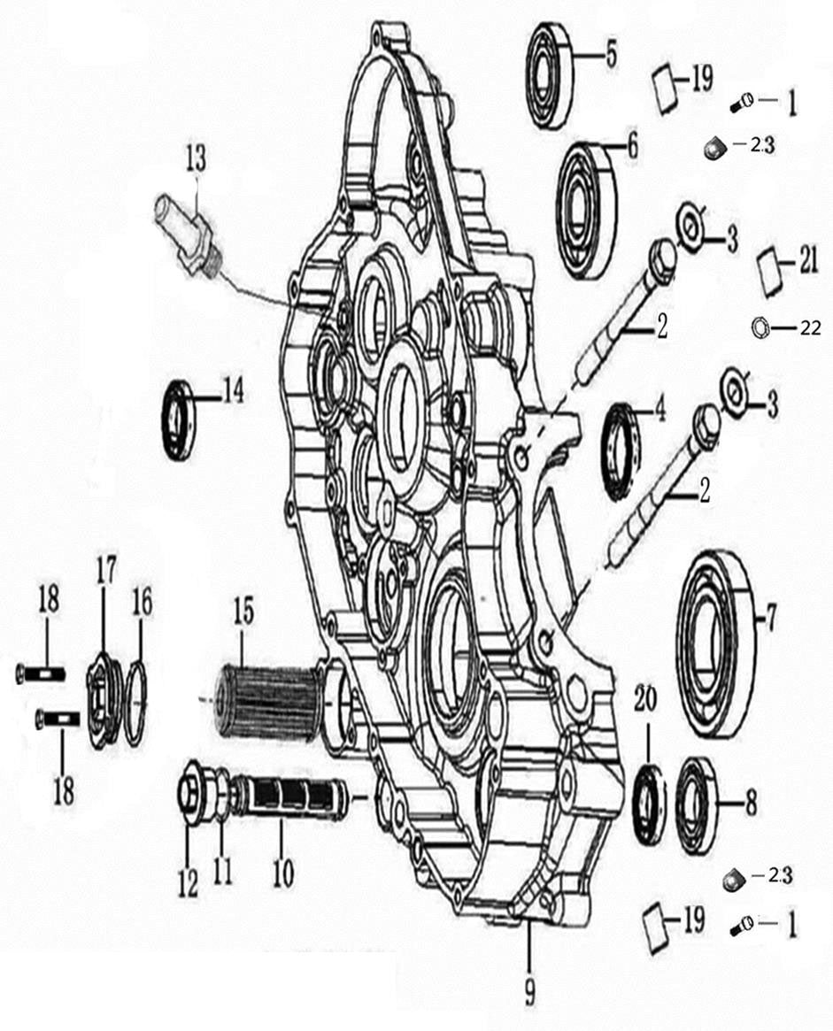 RS250 Engine SP-1 Right Crankcase
