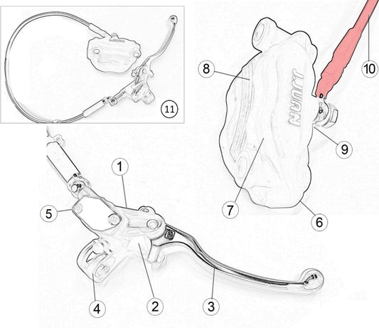 FRONT BRAKE HOSE MY2021