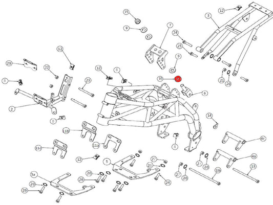 Shock absorber spacer