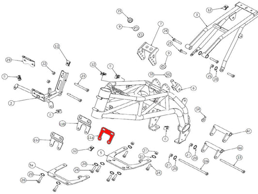 Engine front support mod. 160 4S