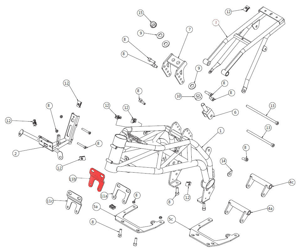 Engine front support mod. 160 4S