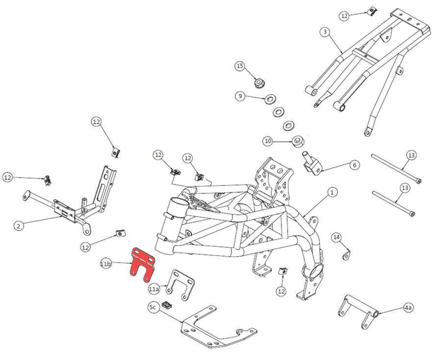 Engine front support mod. 160 4s EVO