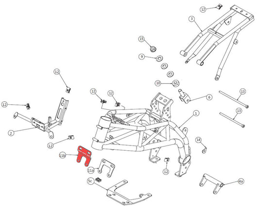 Engine front support mod. 160 4s EVO