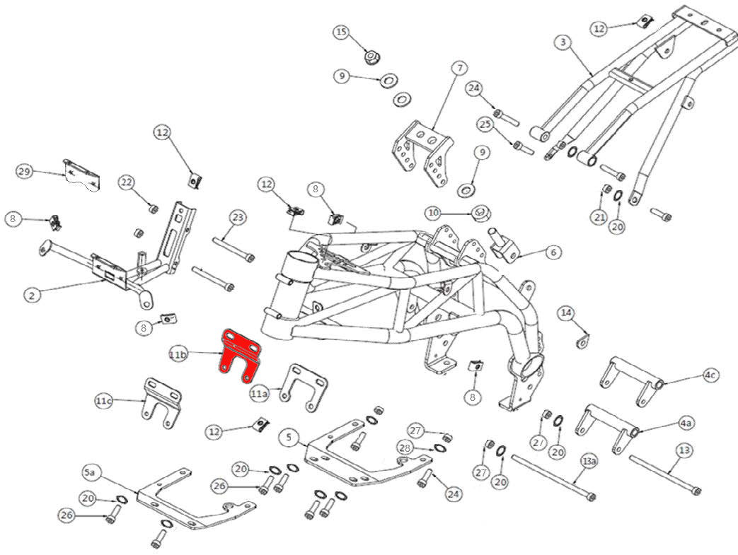 Engine front support mod. 110 A