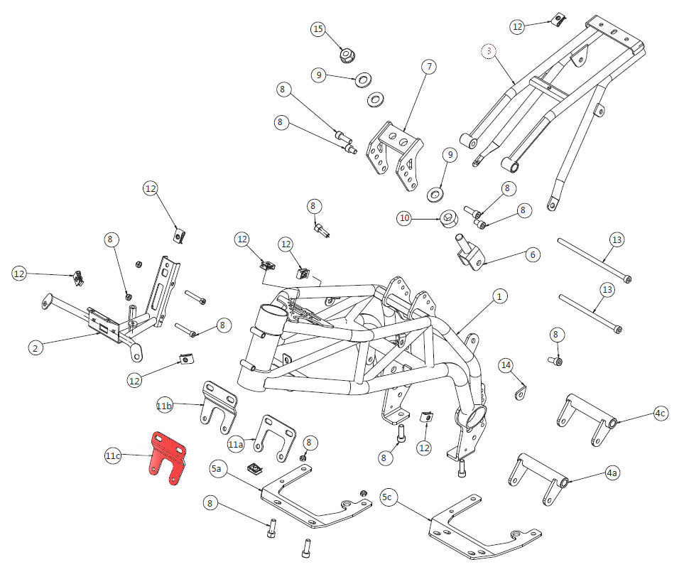 Engine front support mod. 110 4S