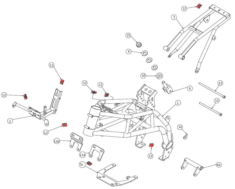 Kit clips frame and fairings