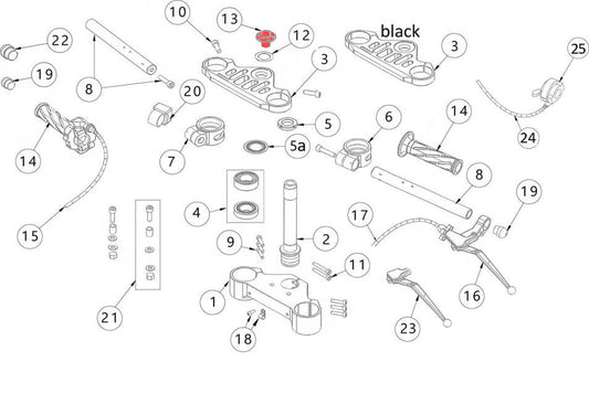 Fixing screw steering plates