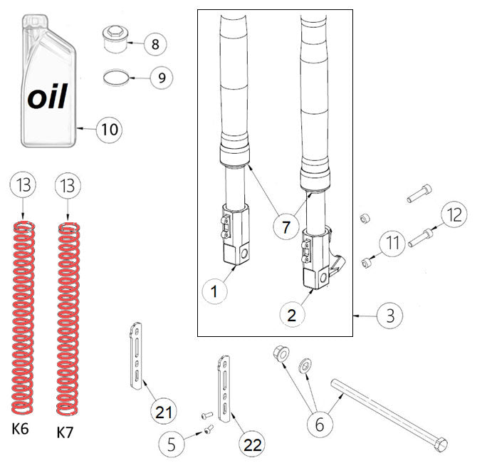 Ohvale fork spring K7