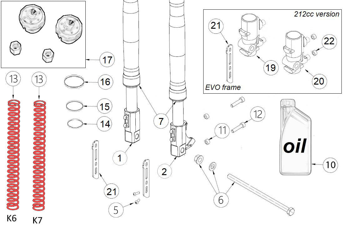 Ohvale fork spring K7