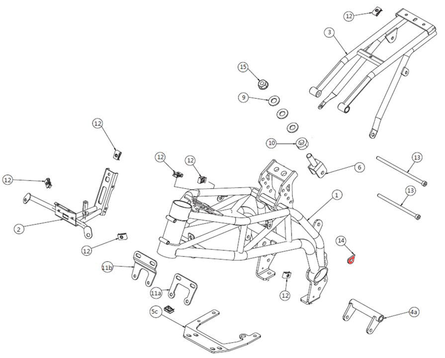 Rear engine washer 160 4S