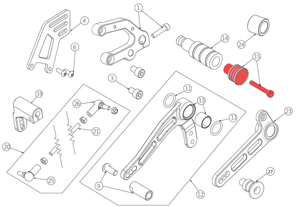 Nylon bumper with fixing screw