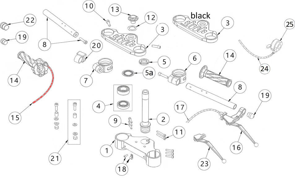 Throttle wire (Mikuni - Keihin)