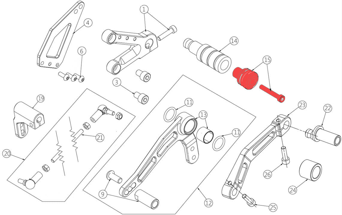 Nylon bumper with fixing screw