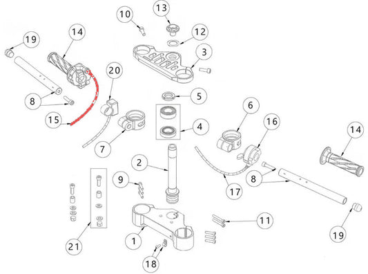 Throttle wire mod. 110 A