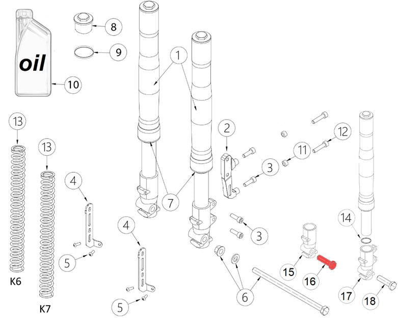 RH std Foot fork Adapter