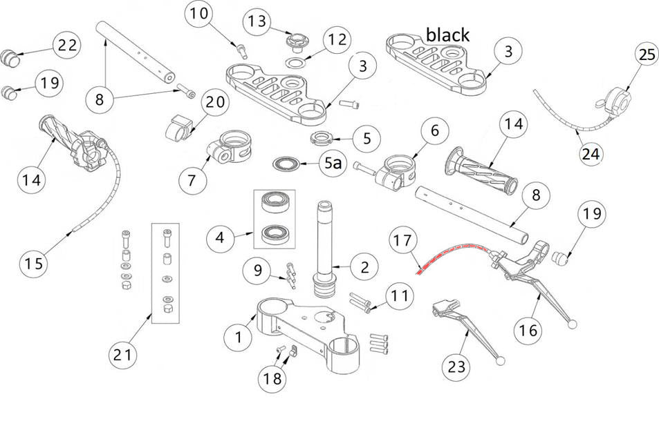 Clutch wire - mod. 160 4S