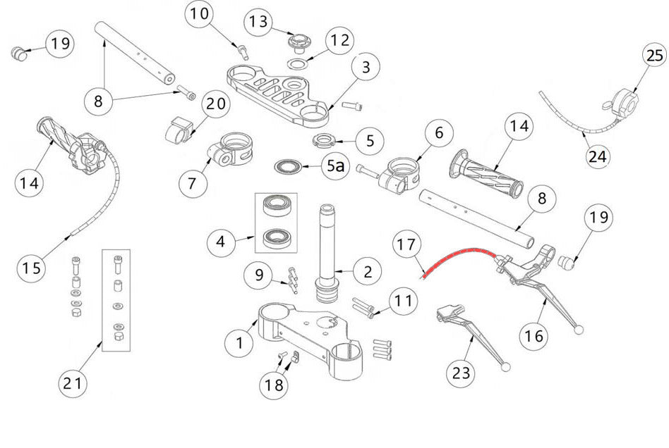 Clutch wire - model 110 4S EVO