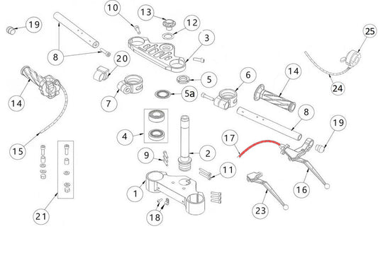 Clutch wire - model 110 4S EVO