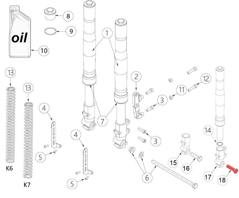 LH std Foot fork Adapter