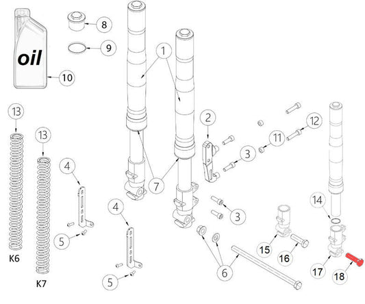 LH std Foot fork Adapter