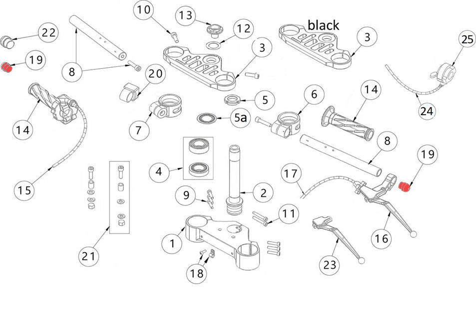 Half-handlebar plastic bumper