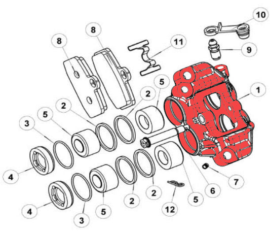 Front brake caliper