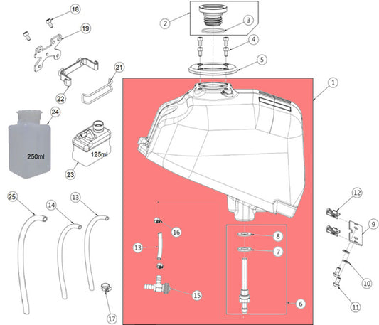 Plastic fuel tank